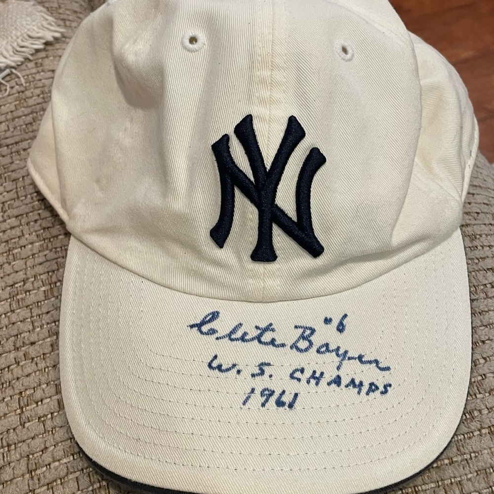 vintage new era Yankees Clete Boyer autograph 1961 World Series. No COA